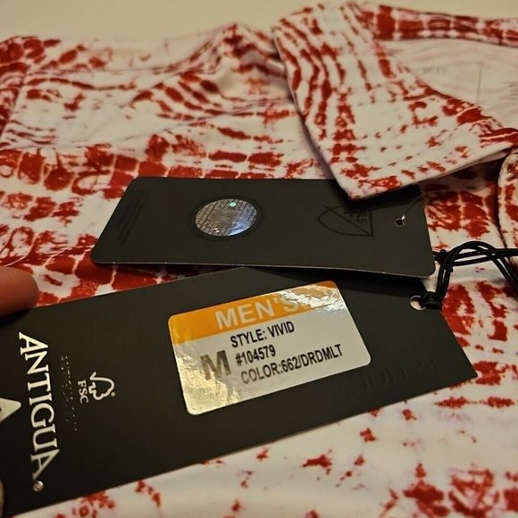 NWT Atlanta United FC Soccer Men's Antigua Golf Polo Shirt Medium New With Tags - Picture 2 of 7